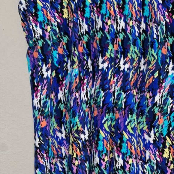 Swim Solutions Women's Printed Pleated Tankini‎ Top NWT - Picture 3 of 5